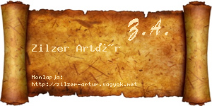 Zilzer Artúr névjegykártya